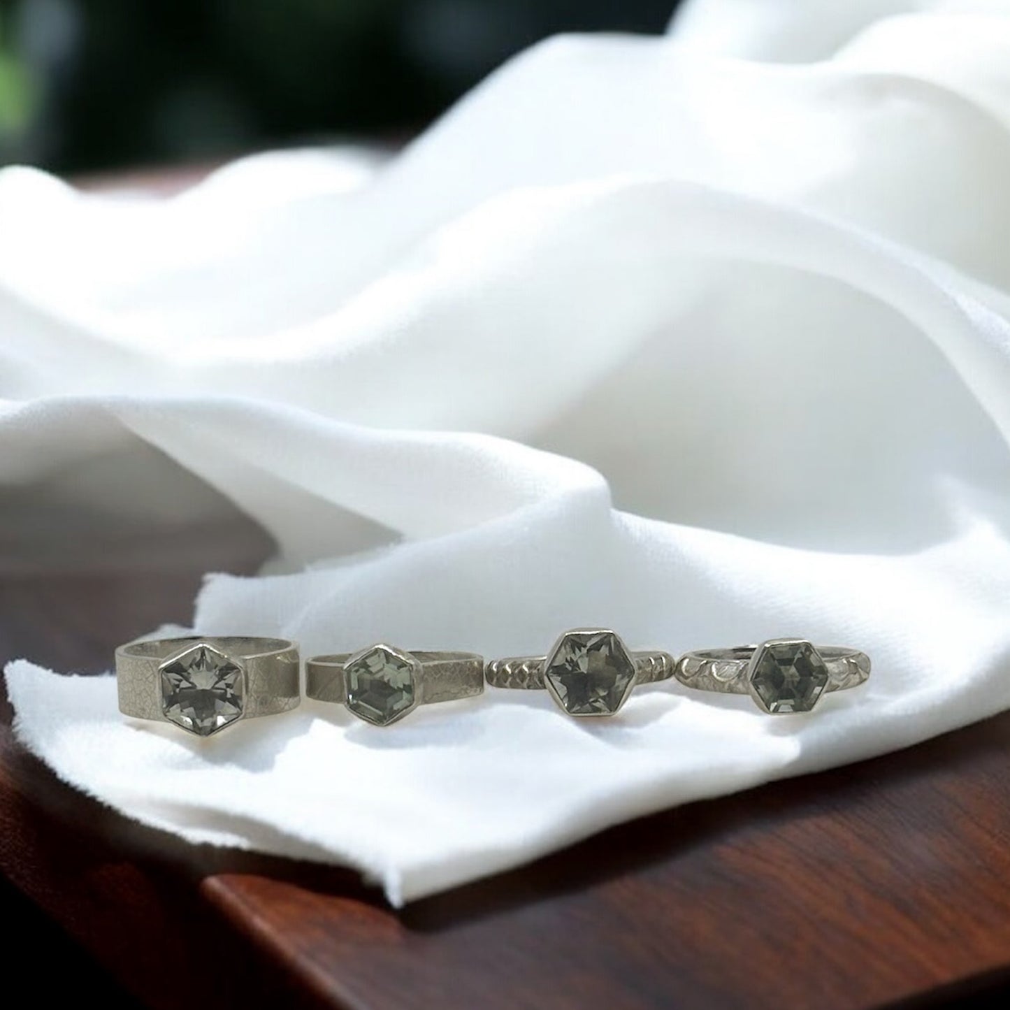 Custom Ring with Textured Shank